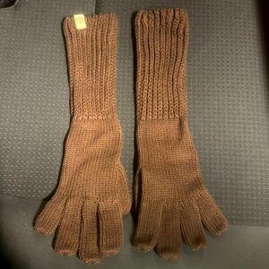 UGG brown knitted women gloves